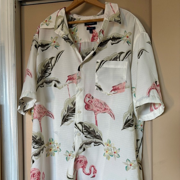 Croft & Barrow hawaiian flamingo shirt - Picture 6 of 12